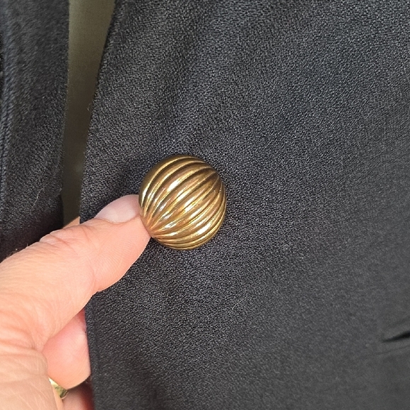 Tribal Black Oversized Vintage Blazer – Made in Canada – Size 5/6 - Picture 2 of 11